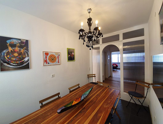 Aufenthaltsraum und Esszimmer in der "Stimmgabel": Student's Residence in Mannheim